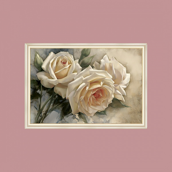 Картина «Роза первая из пары» Рама 6, арт.500547  