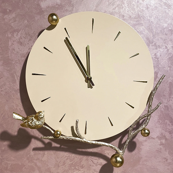 Часы «Терра» Бранч Айвори, мраморное золото, арт. 45018  