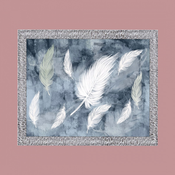 Картина «Снежные перья», рама 8, арт.712540  