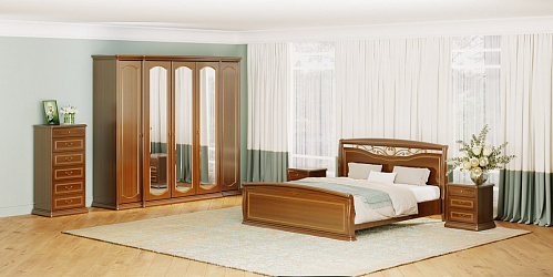 Двуспальная кровать с кованым элементом и гнутыми спинками 1800x2000