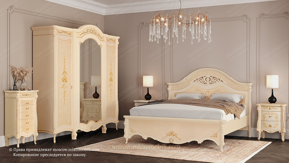 Мебель для спальни из коллекции Престиж беж 