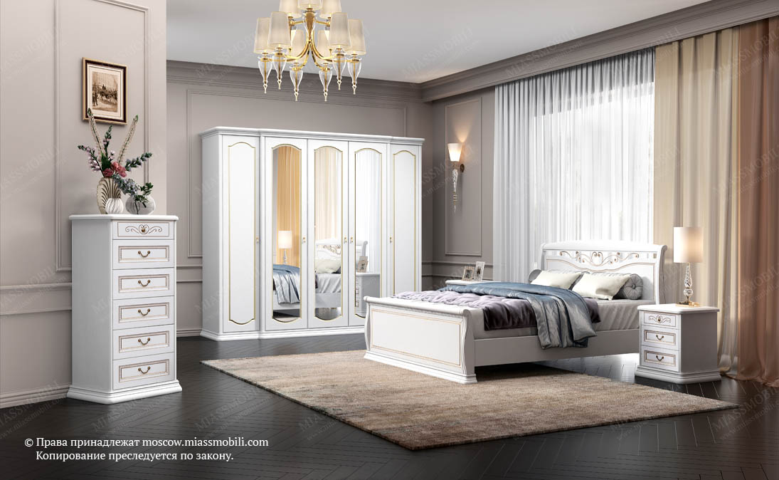 Мебель для спальни Луиджи белая 