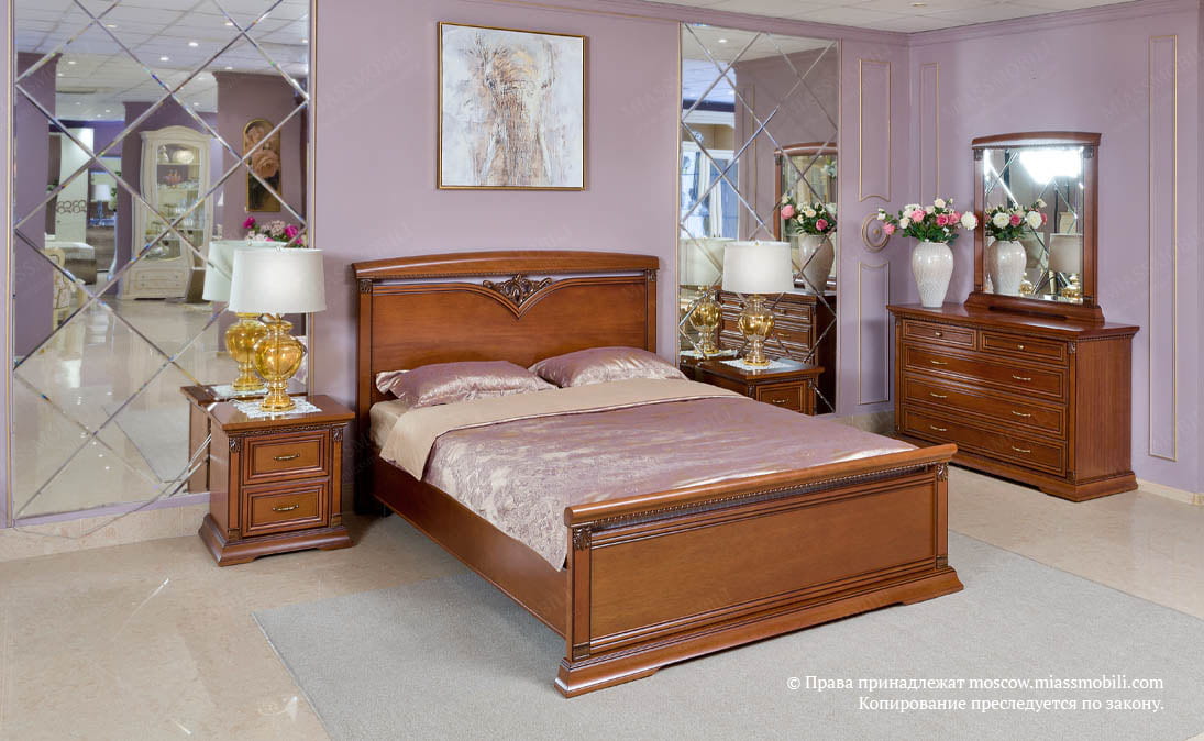 Коллекция мебели для спальни Лоренцо вишня 