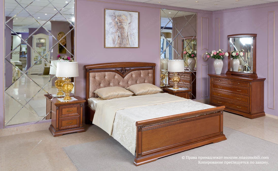 Коллекция мебели для спальни Лоренцо вишня 