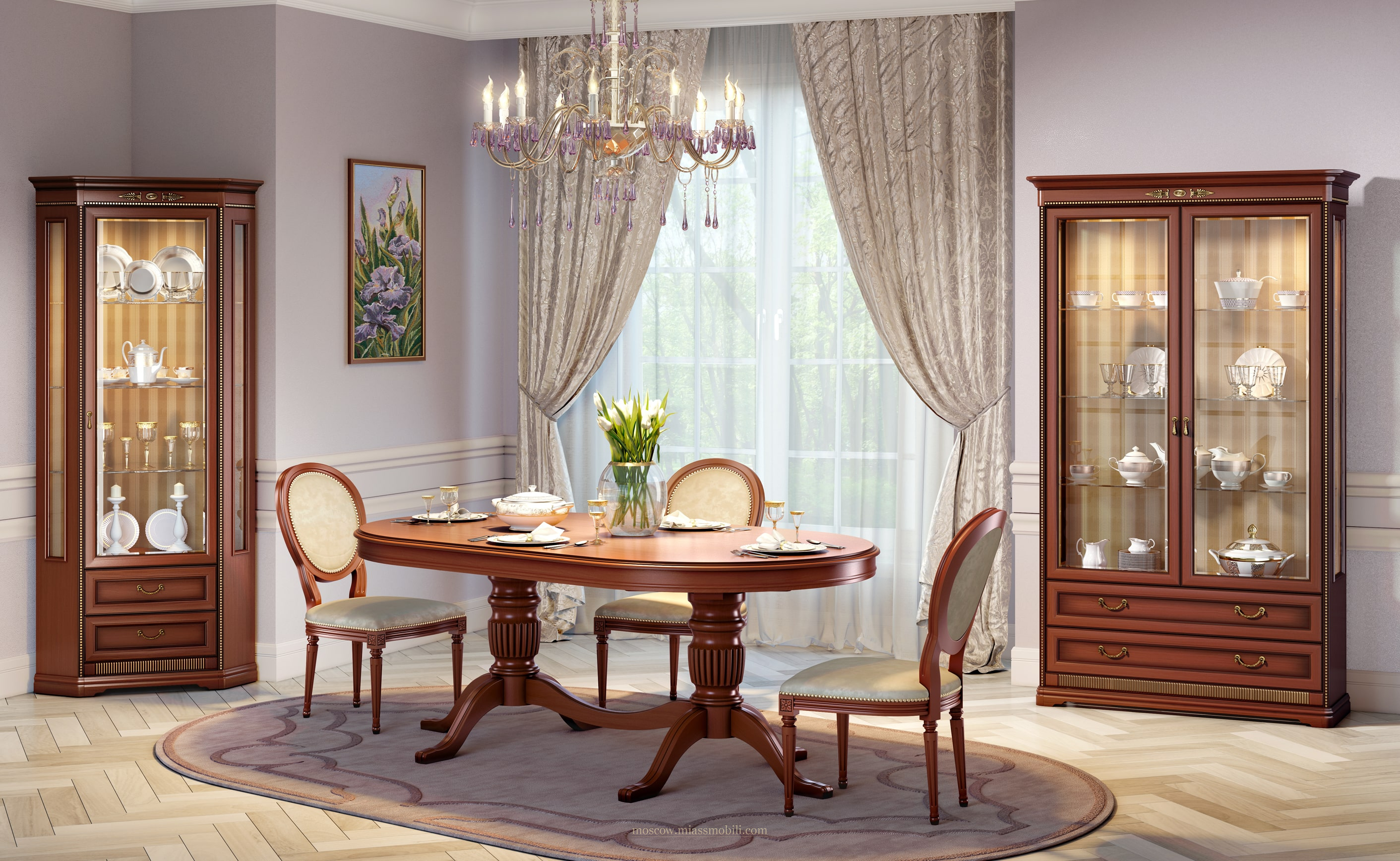 Мебель для гостиной Джоконда орех в стиле классика